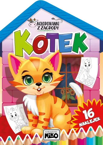 Kolorowanka z zagrody. Kotek