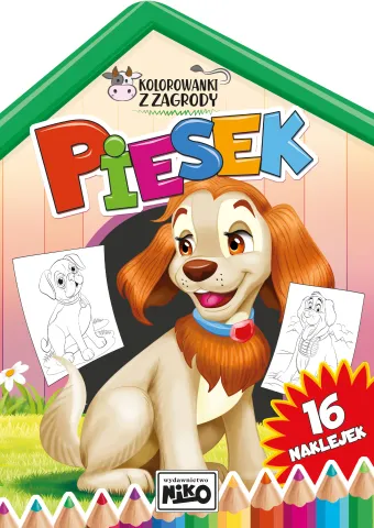 Kolorowanka z zagrody. Piesek