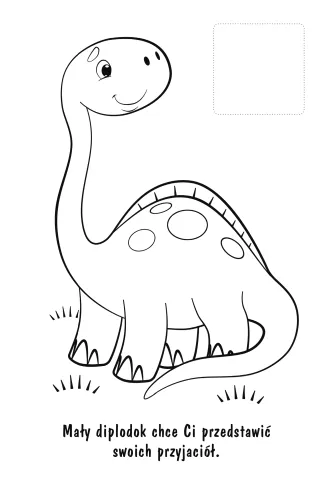 Moja kolorowanka. Dinozaury z naklejkami