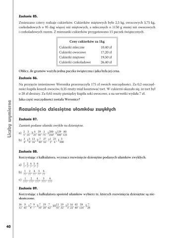 Licz ze mną. Zbiór zadań z matematyki dla uczniów klas 7 i 8. Część 1