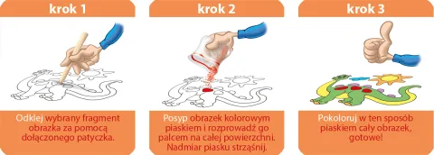 Piaskowe obrazki -Pakiet 2 (miś, kotek, quad)