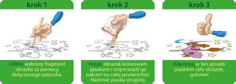 Piaskowe obrazki -Pakiet 3 ( czarownica, kot w butach, krasnoludek)