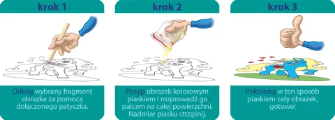 Piaskowe obrazki -Pakiet 6 ( syrenka, wrózka, jednorożec)