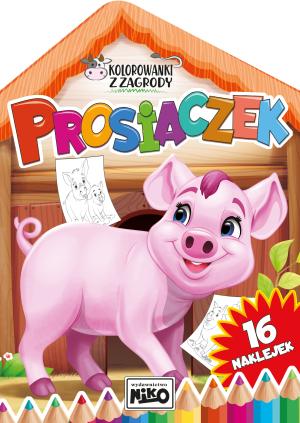 Kolorowanka z zagrody. Prosiaczek