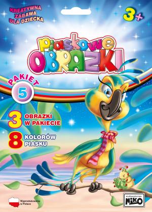 Piaskowe obrazki -Pakiet 5 ( papuga, koń, motyl)